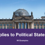 24 Best Responses to Political Statements (96 Examples) 24 Replies to Political Statements, illustrated with a topic-related photograph