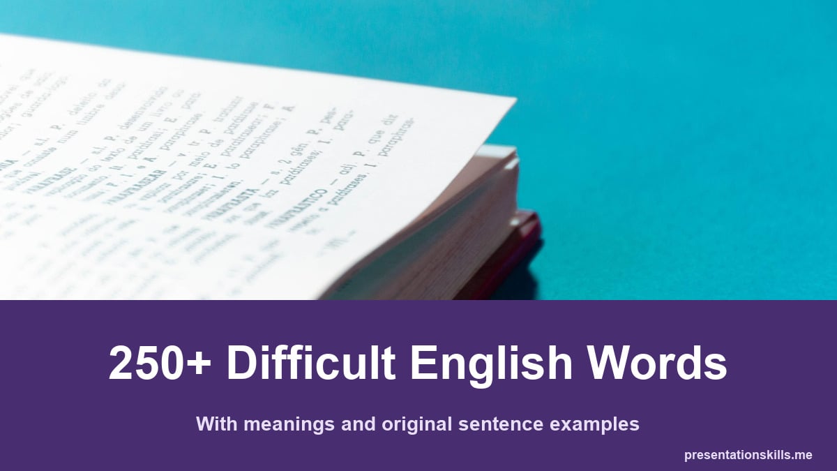 250+ Difficult English Words with a topic-related photograph