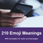 210 Emoji Meanings with Examples for Texts and Messages 210 Emoji Meanings with a topic-related photograph