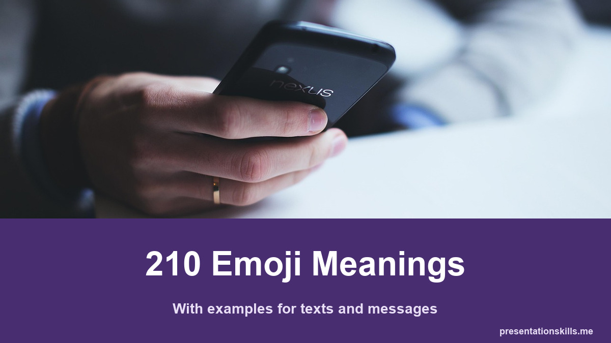 210 Emoji Meanings with a topic-related photograph