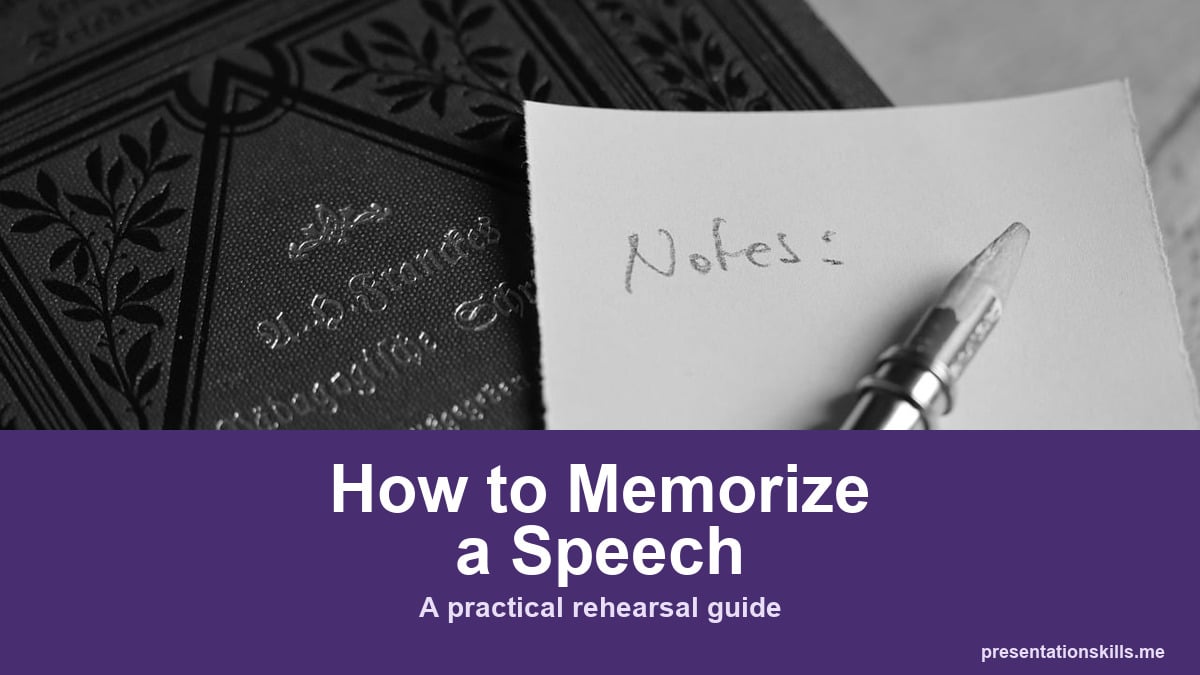 How to Memorize a Speech illustrated with a topic-related photograph