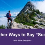 31+ Other Ways to Say “Success” (with 130+ Examples) 31+ other ways to say success, with 130+ examples; A hiker stands on a high ridge near a mountain summit.