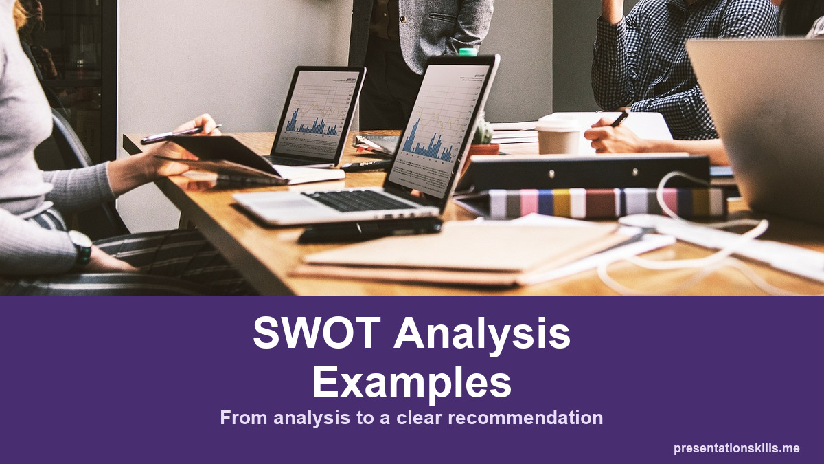 SWOT Analysis Examples illustrated with a topic-related photograph