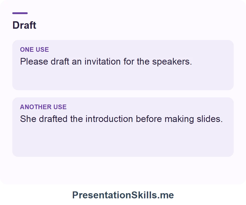Please draft an invitation for the speakers. She drafted the introduction before making slides.