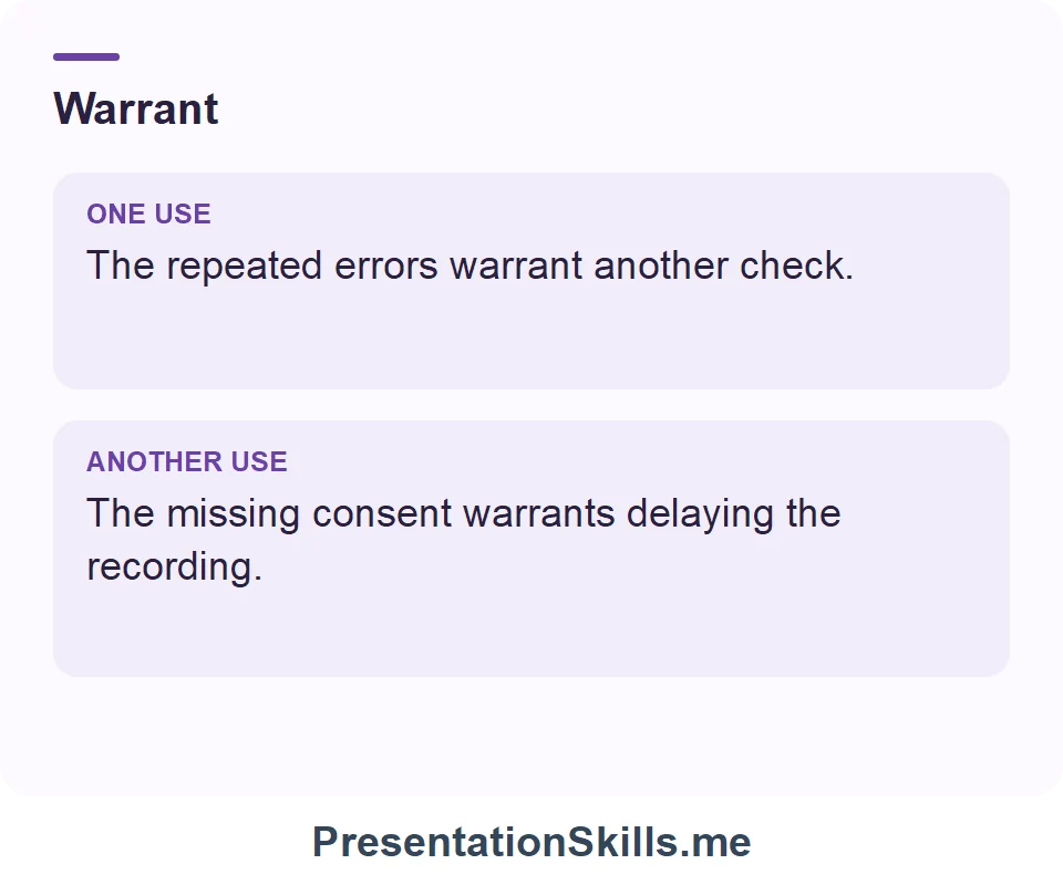 The repeated errors warrant another check. The missing consent warrants delaying the recording.