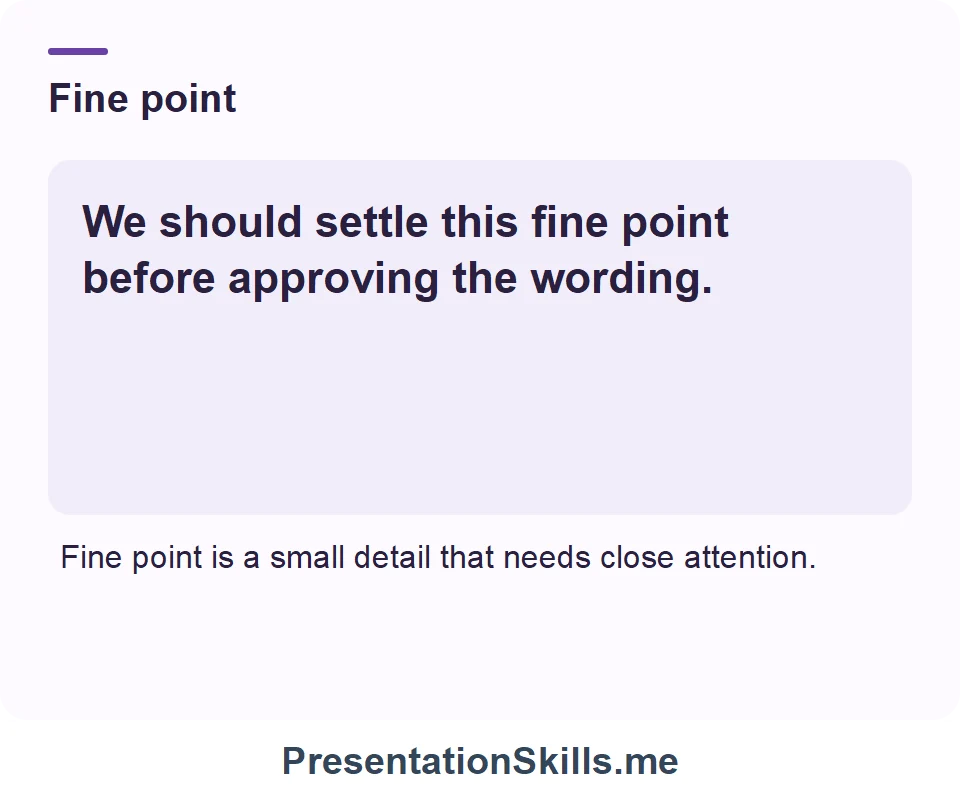 Fine point: We should settle this fine point before approving the wording.