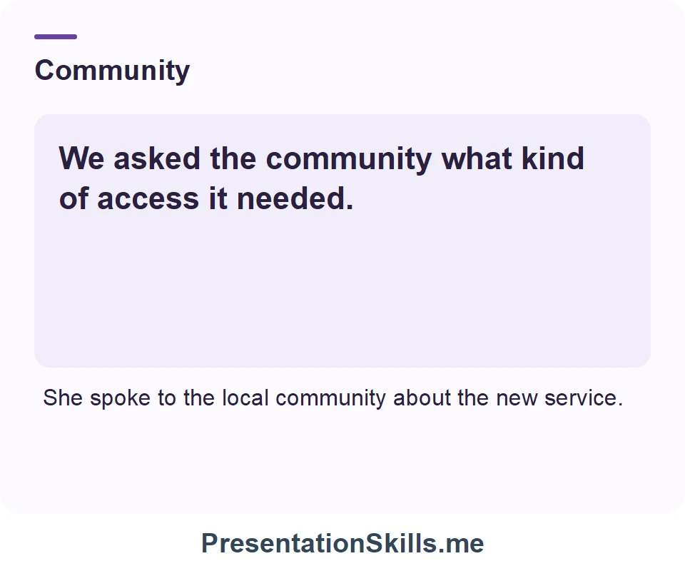 Community: We asked the community what kind of access it needed.