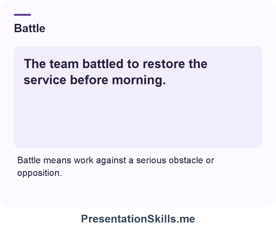 Battle: The team battled to restore the service before morning.